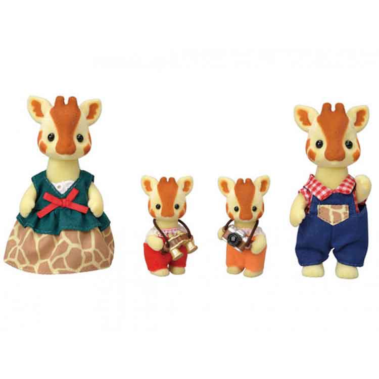 Sylvanian Families Highbranch Giraffe Family - Collectible Toy Figures