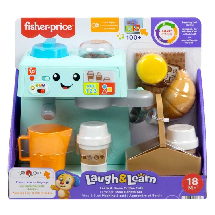 Fisher-Price Laugh & Learn Serve Coffee Café – Interactive Barista Playset