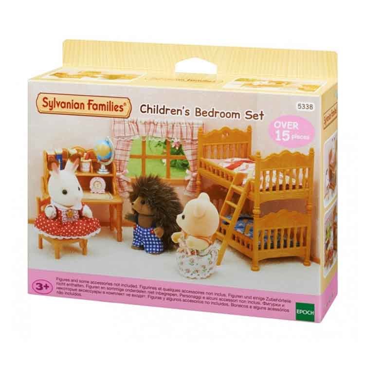 Sylvanian Families Children's Bedroom Set with Bunk Beds and Desk