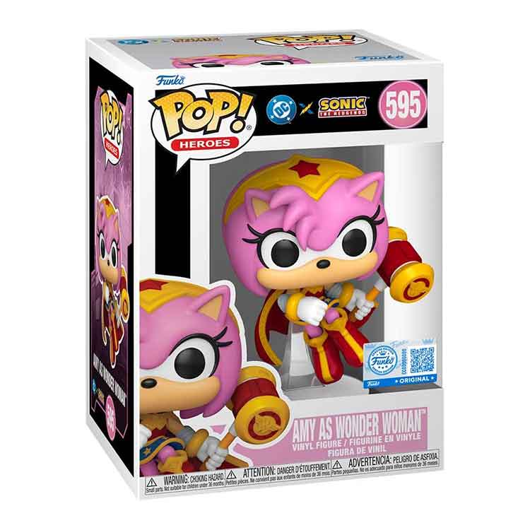Funko Pop Heroes: Amy Rose as Wonder Woman Vinyl Figure - 9cm