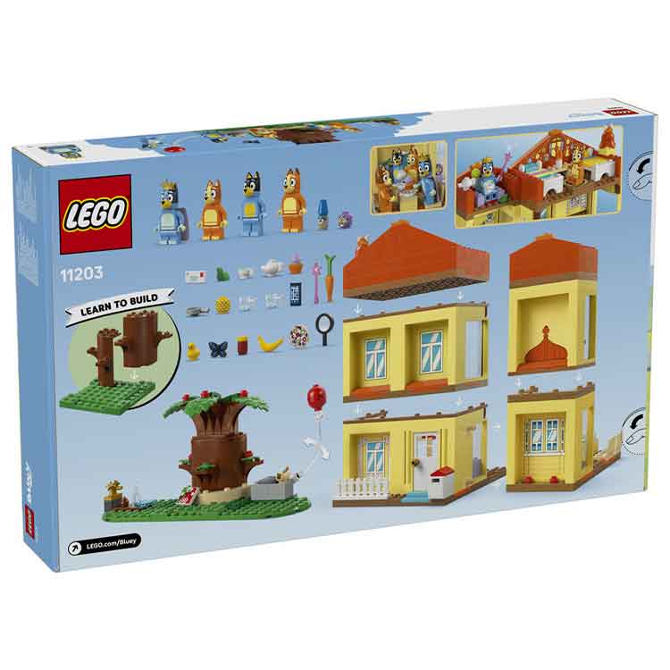LEGO Bluey's Family House 11203 Building Kit with 4 Minifigures