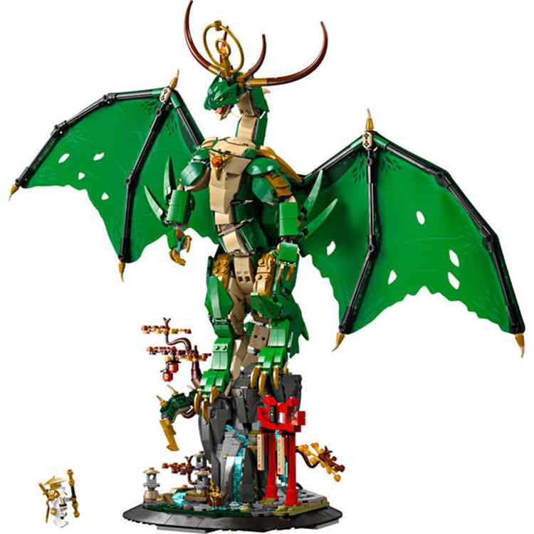 LEGO NINJAGO 71847 The Guardian Dragon Display Set with Master Wu