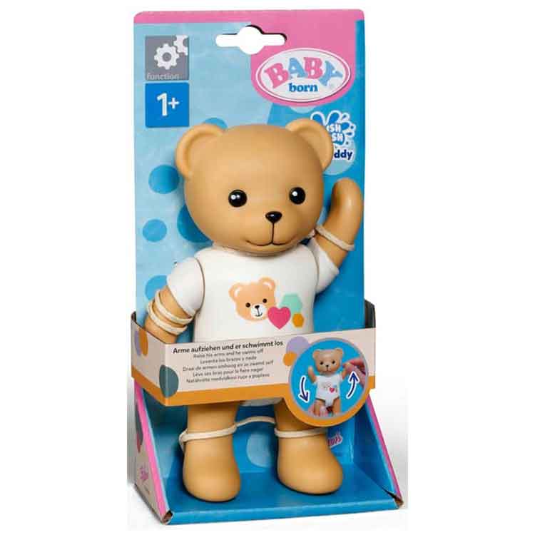 BABY born Splish Splash Teddy - Wind-Up Swimming Bath Toy for Toddlers