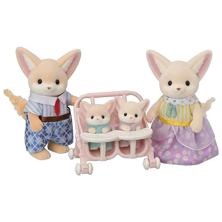 Sylvanian Families Fennec Fox Family - Collectible Miniature Figures