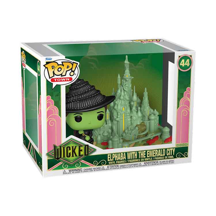 Funko Pop! Town: Wicked – Elphaba with Emerald City Vinyl Figure