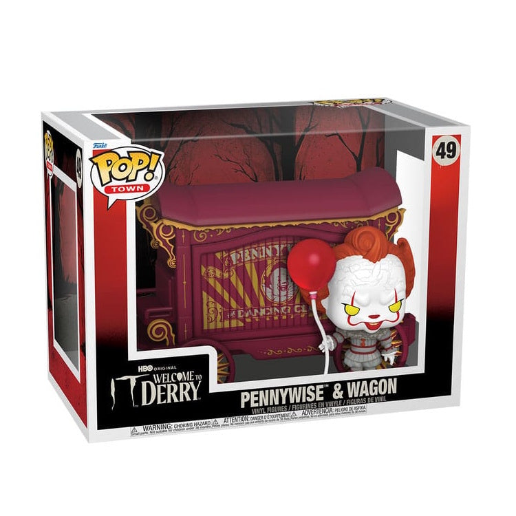 Funko Pop! Town: It Welcome to Derry – Pennywise with Wagon Vinyl Figure