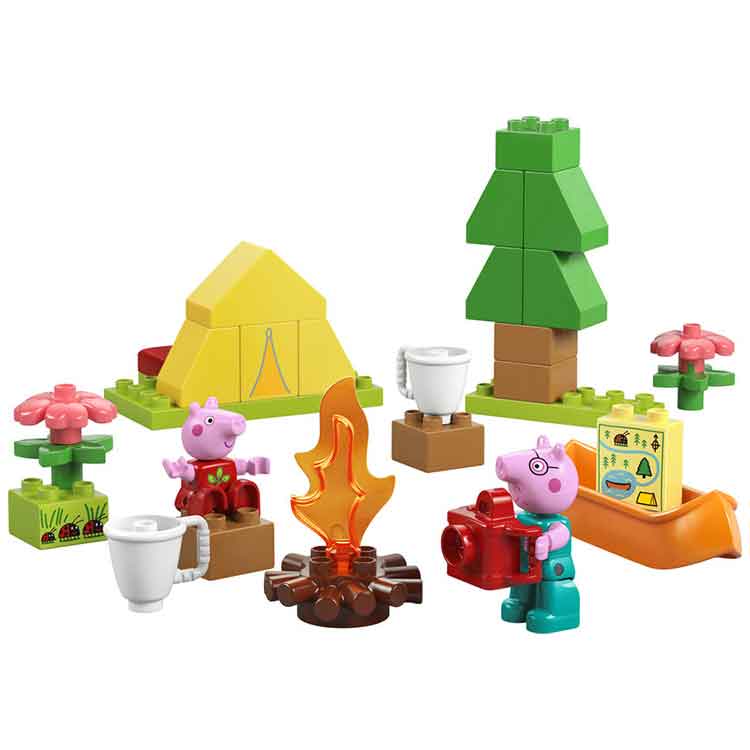 LEGO DUPLO Peppa Pig Camping Trip 10452 - Toddler Nature Building Toy