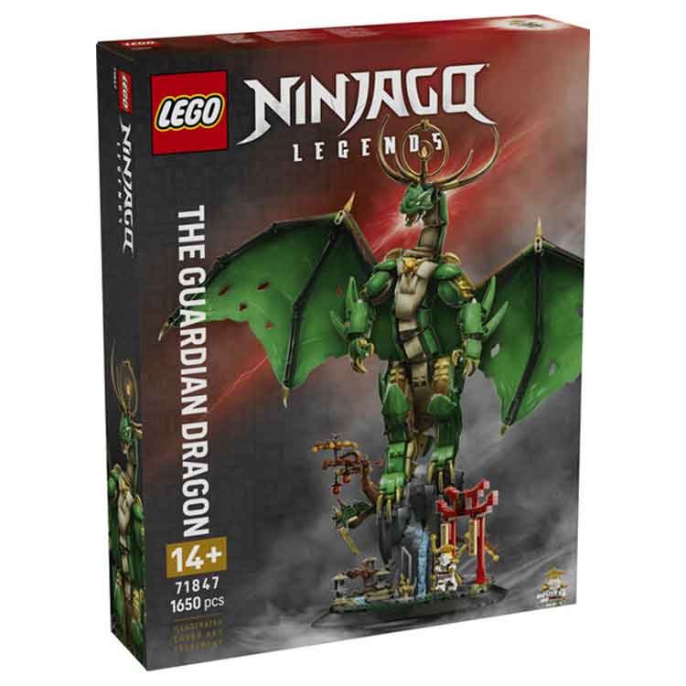 LEGO NINJAGO 71847 The Guardian Dragon Display Set with Master Wu