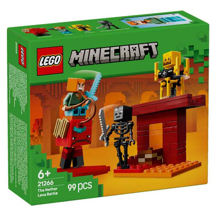 LEGO Minecraft The Nether Lava Battle 21266 Building Set for Kids