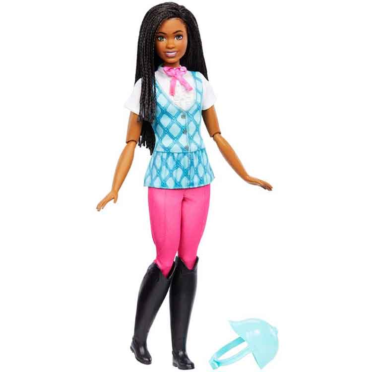 Barbie Brooklyn Riding Doll – Posable Fashion Doll with Helmet