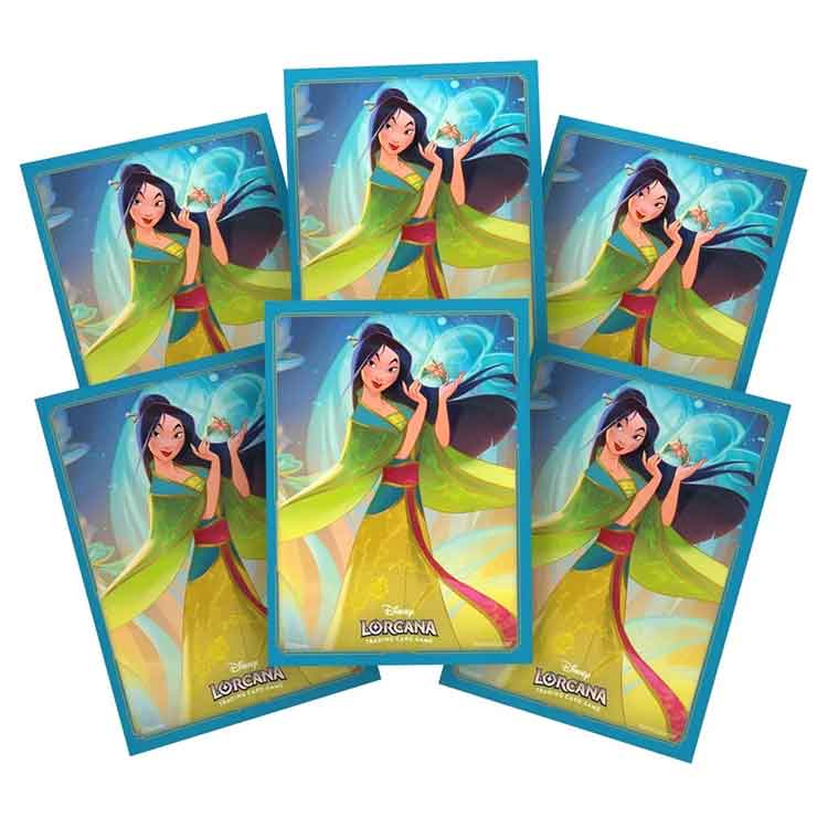 Disney Lorcana Card Sleeves – Mulan Matte Finish Protectors (65 Count)