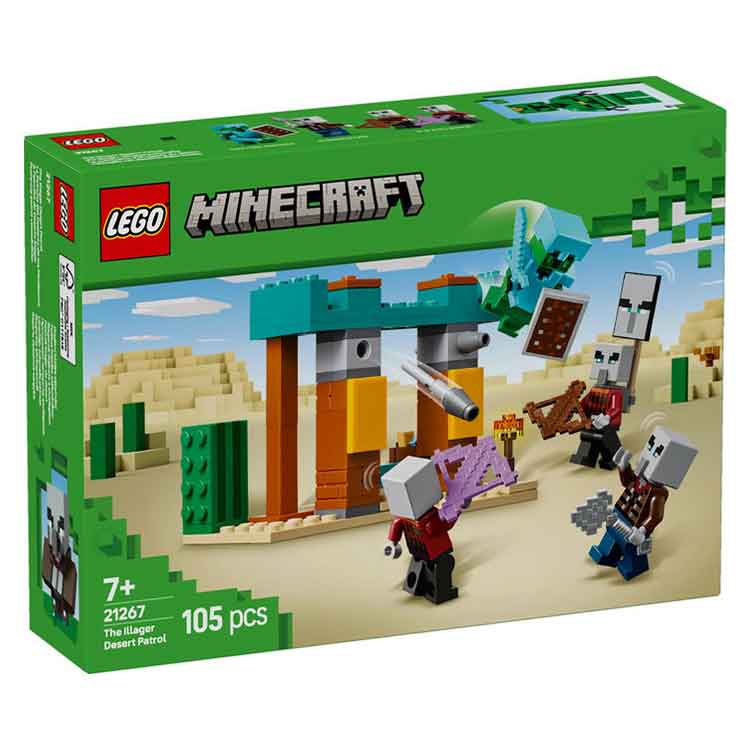 LEGO Minecraft 21267 The Illager Desert Patrol Building Set with Figures
