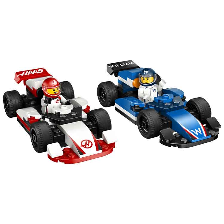 LEGO City F1 Williams Racing & Haas F1 Race Cars Building Set 60464