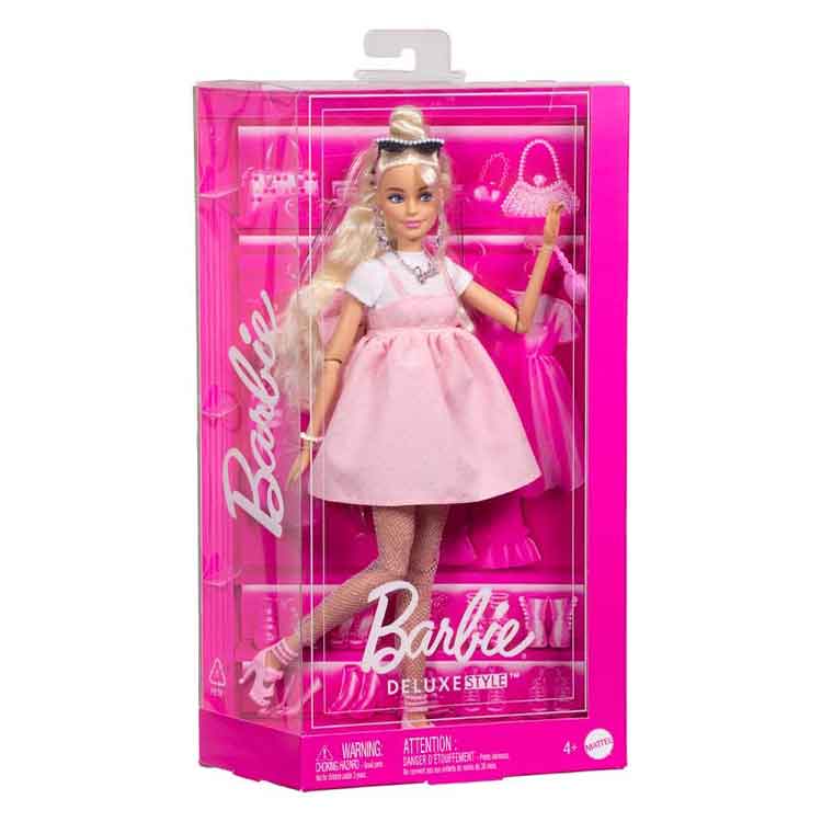 Barbie Deluxe Style Fashion Doll – Glamorous Bow Edition Collectible