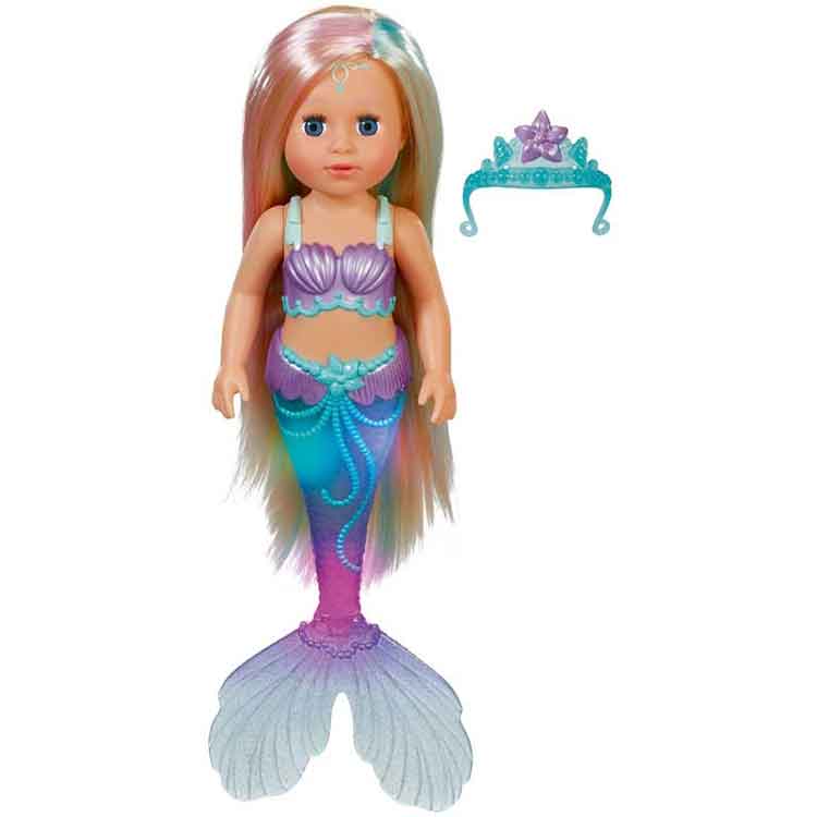 BABY born Mermaid 43cm Light-Up Doll with Color-Changing Tail