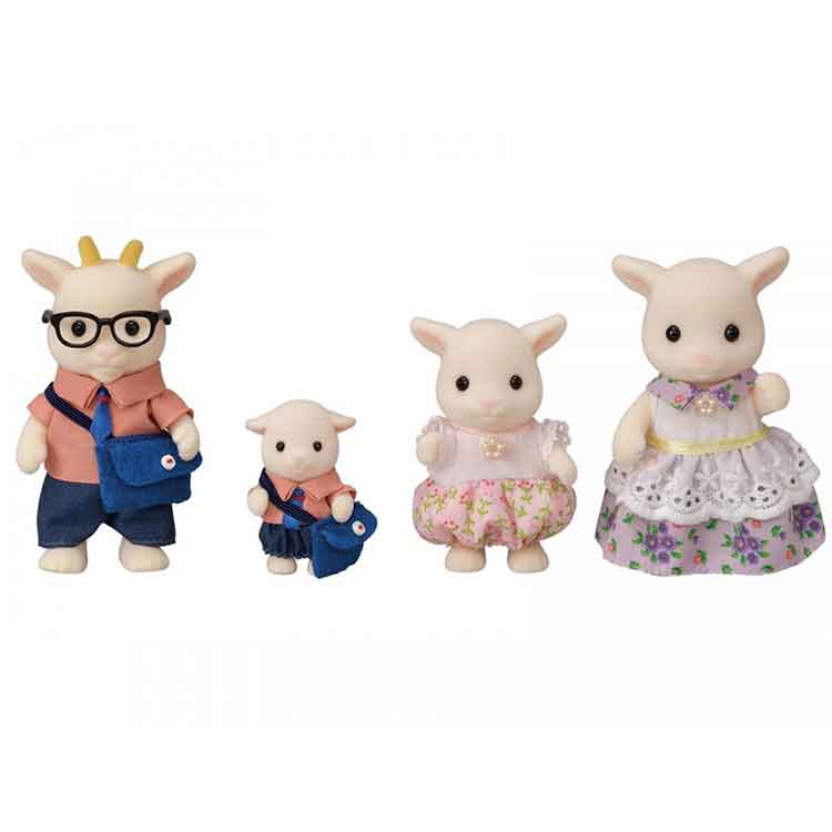 Sylvanian Families Goat Family - 4 Collectible Animal Figures Set