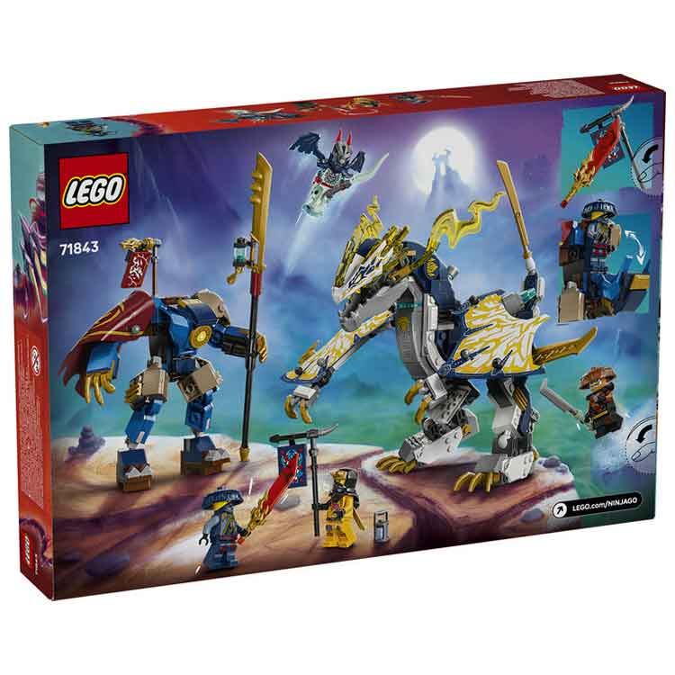 LEGO NINJAGO 71843 Rogue's Mech Dragon Rider Building Toy Set