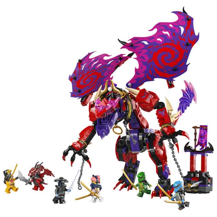 LEGO NINJAGO 71832 Thunderfang Dragon of Chaos Building Toy Set