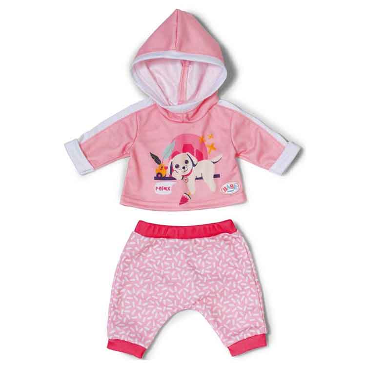 Baby Born Pink Jogging Suit – 2 Piece Doll Clothes Set for 43cm Dolls