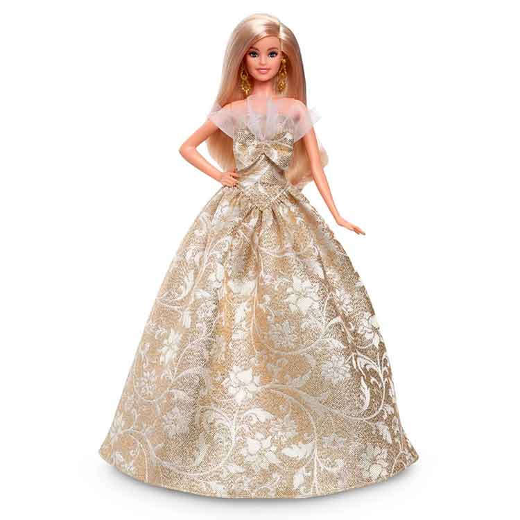 Barbie 2025 Holiday Doll – Collectible Blonde Fashion Doll with Gown