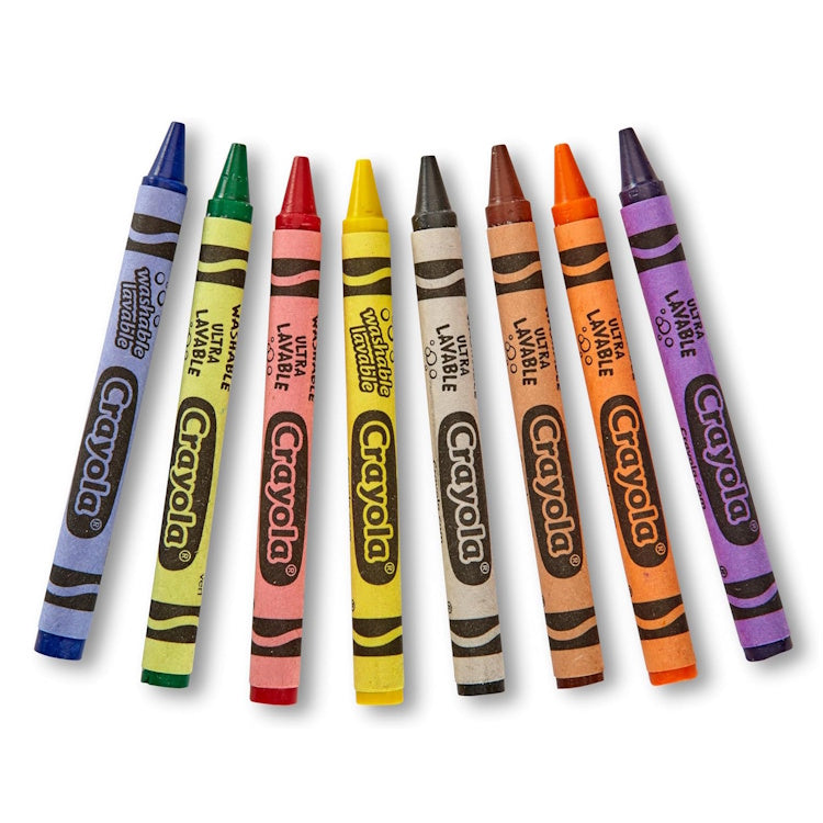 Crayola Ultra-Clean Washable Large Crayons for Kids – 8 Count Pack