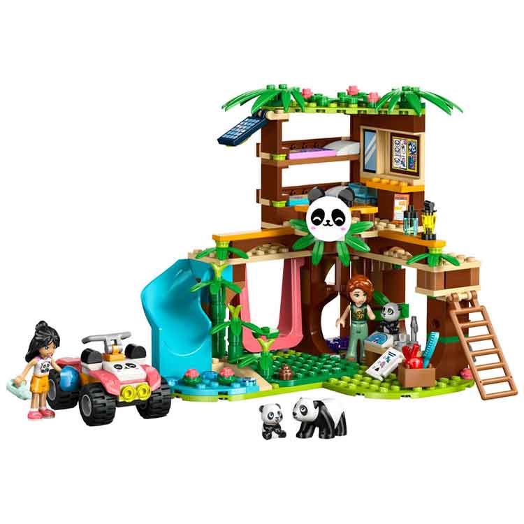 LEGO Friends Panda Sanctuary Animal Care Building Set with 3 Pandas