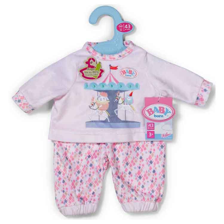 Baby Born Doll Pyjamas – 43cm Doll Clothes with Circus Theme Design