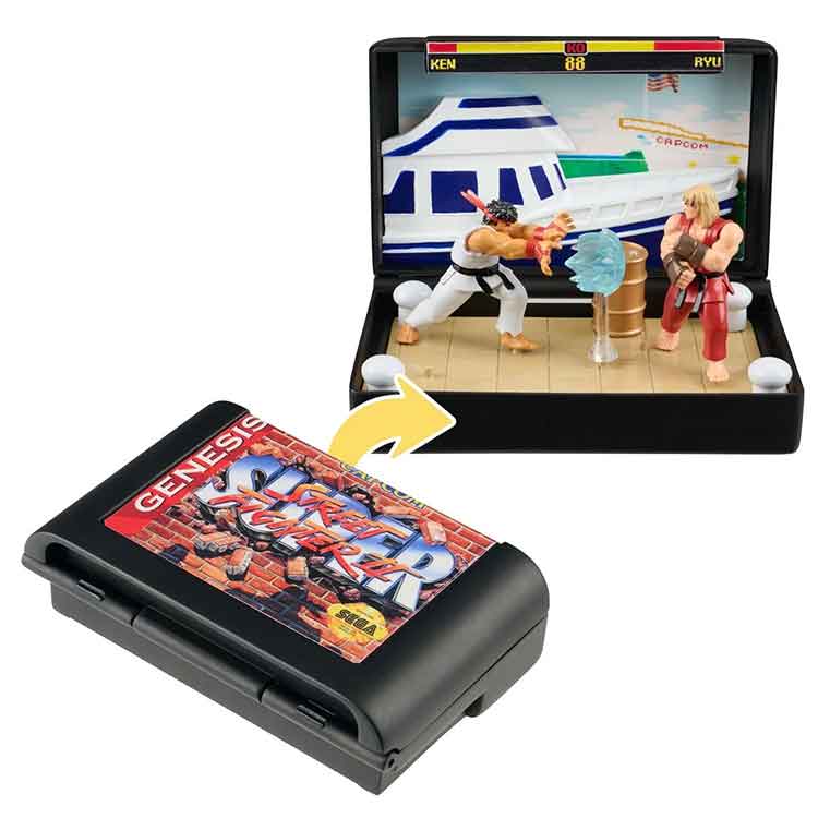 Street Fighter II Sega Genesis Cartridge Diorama by Console Heroes