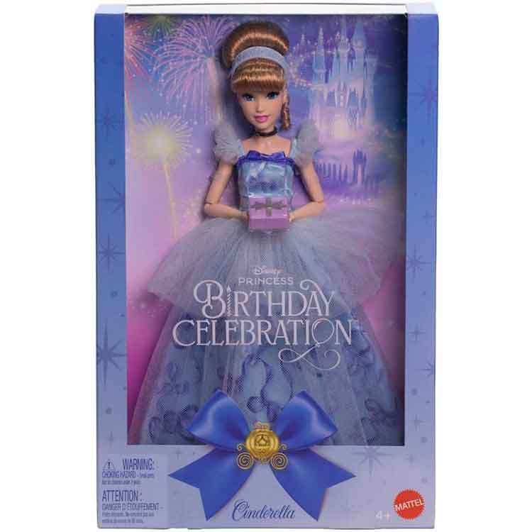 Disney Princess Cinderella Birthday Celebration Doll with Gift Accessory