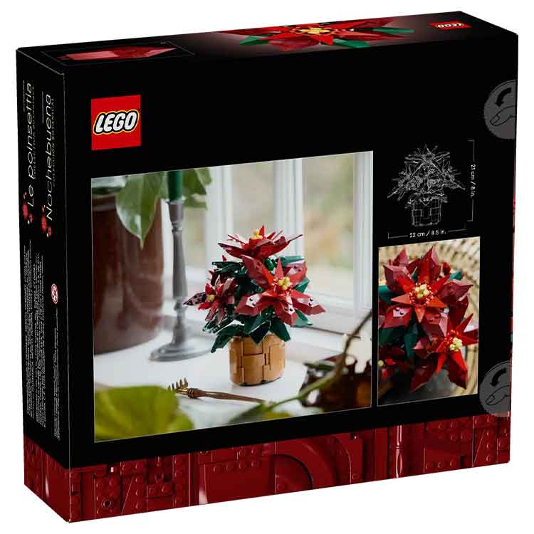 LEGO Icons 10370 Poinsettia Botanical Collection Building Set for Adults