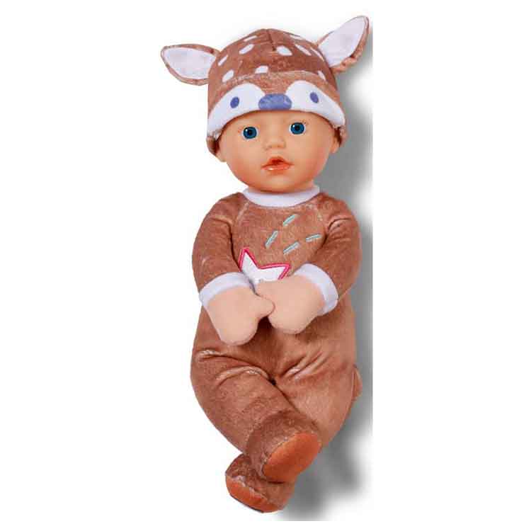 BABY born for Babies Sleepy Deer – 30cm Soft Body Doll with Rattle