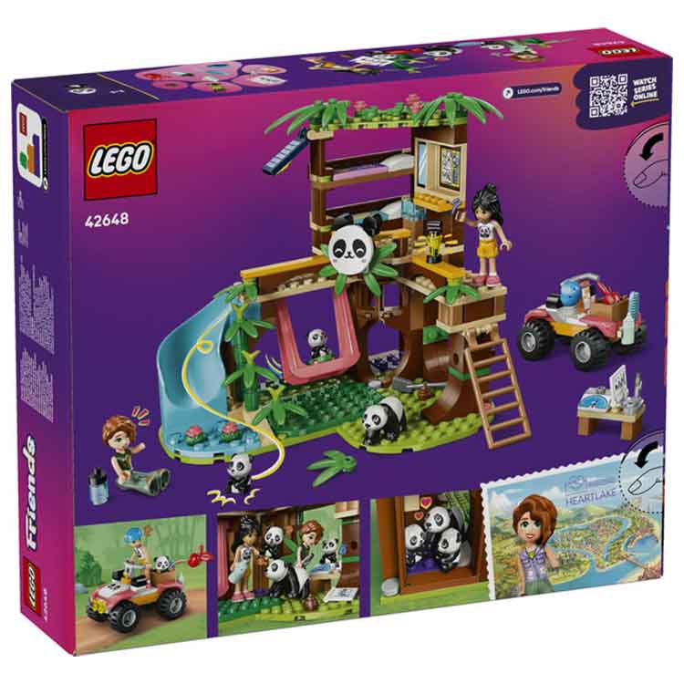 LEGO Friends Panda Sanctuary Animal Care Building Set with 3 Pandas