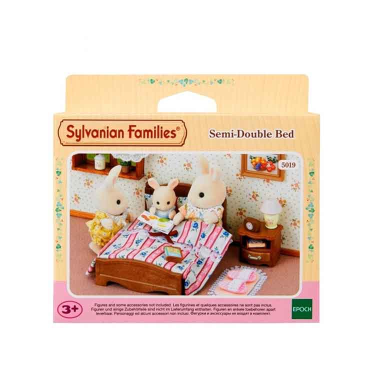 Sylvanian Families Semi-Double Bed Set – Miniature Dollhouse Furniture