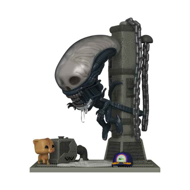 Funko Pop! Deluxe Alien Xenomorph with Jonesy Vinyl Figure – 6.8 in