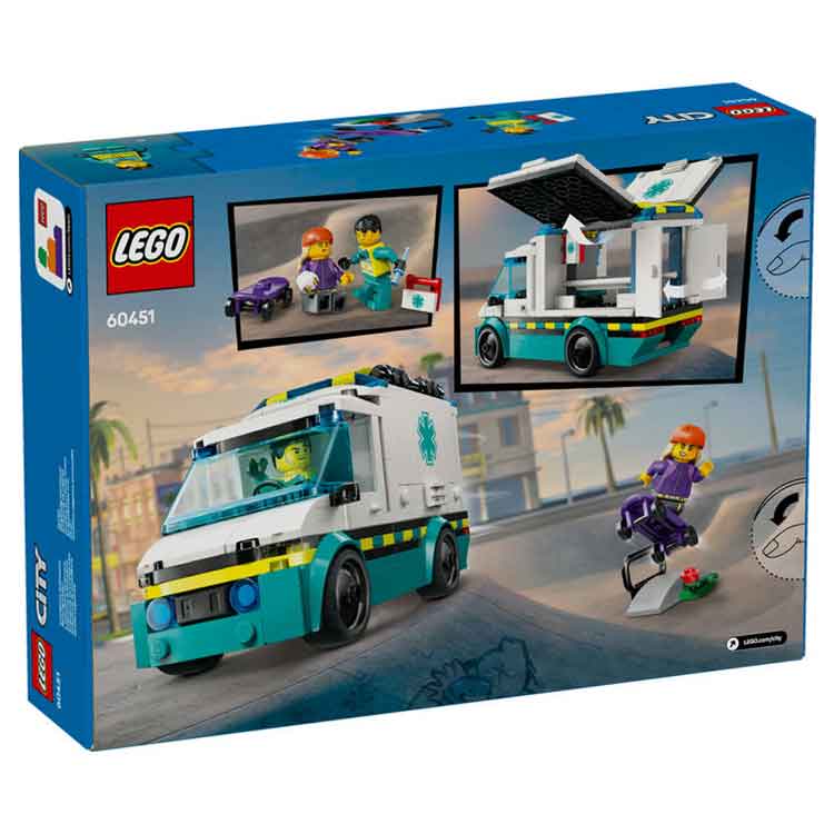 LEGO City Emergency Ambulance 60451 Building Set with Minifigures