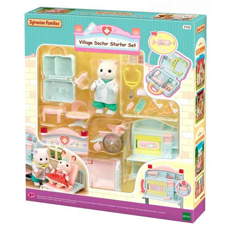 Sylvanian Families Village Doctor Starter Set – Persian Cat Figure
