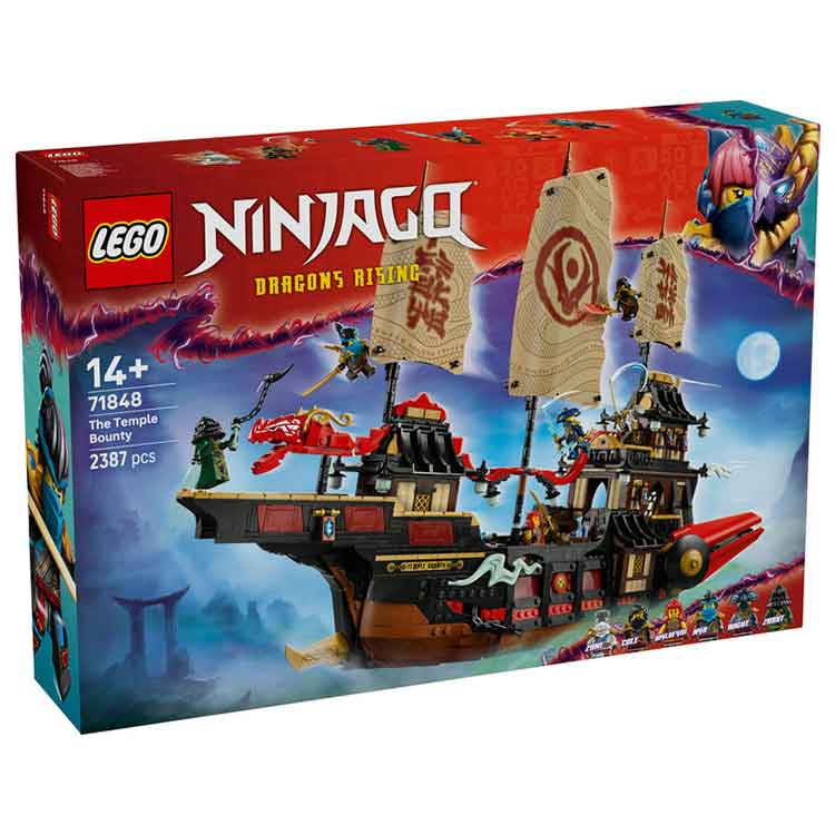 LEGO NINJAGO The Temple Bounty 71848 Ninja Ship Building Set with 6 Minifigures