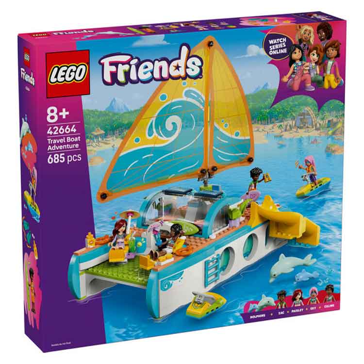 LEGO Friends Travel Boat Adventure 42664 Building Kit with Minidolls
