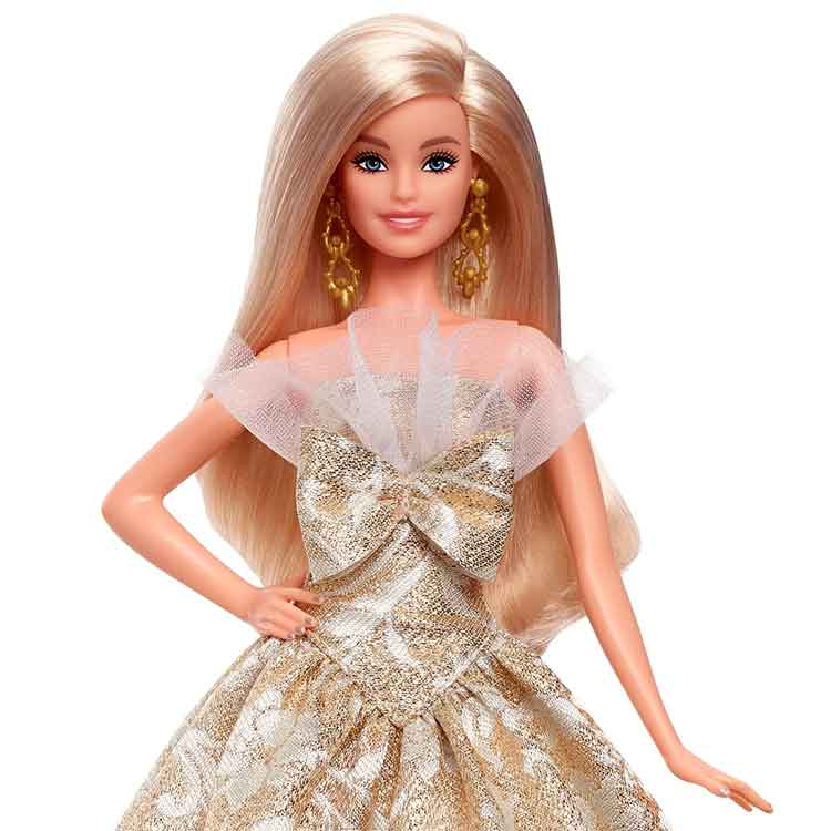 Barbie 2025 Holiday Doll – Collectible Blonde Fashion Doll with Gown