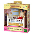 Sylvanian Families Chocolate Rabbit Baby Set – Miniature Figure & Cot