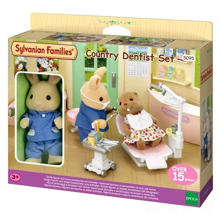 Sylvanian Families Country Dentist Set | Milk Rabbit Father Figure