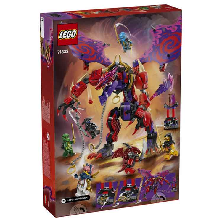 LEGO NINJAGO 71832 Thunderfang Dragon of Chaos Building Toy Set