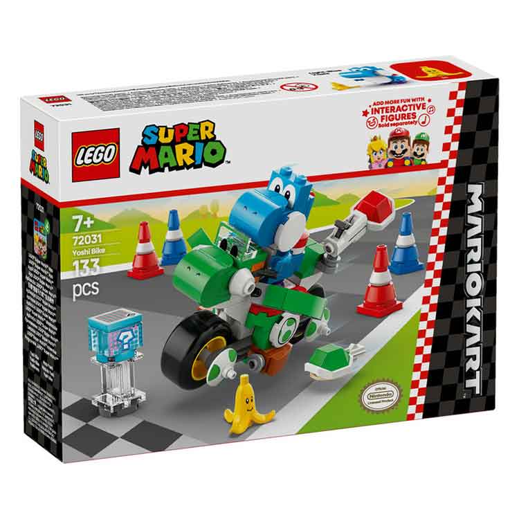LEGO Super Mario Kart Yoshi Bike 72031 Building Set with Light-Blue Yoshi