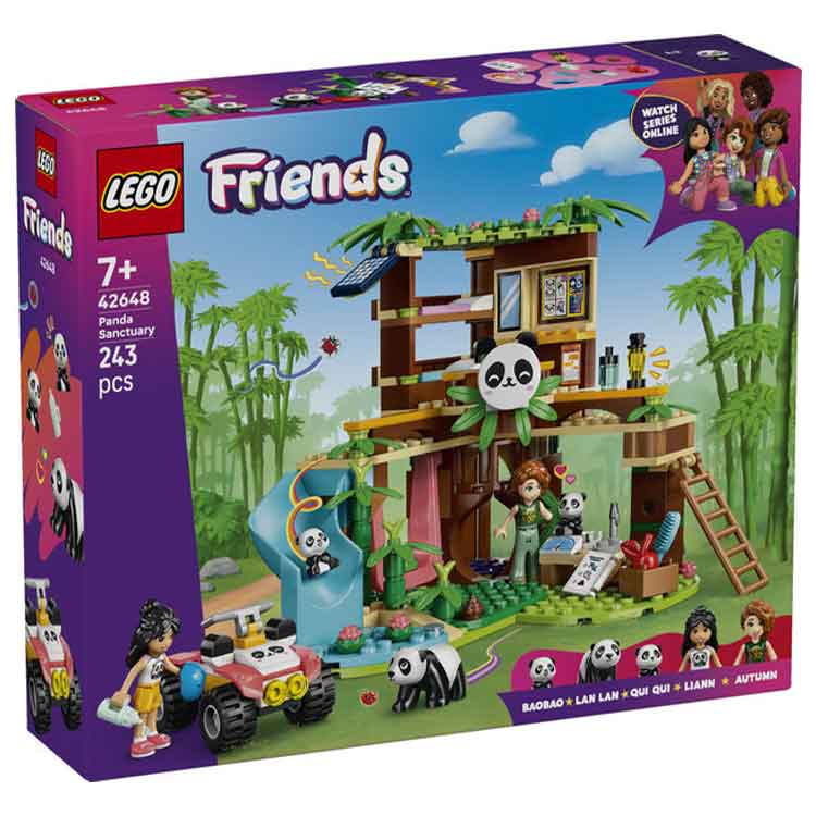 LEGO Friends Panda Sanctuary Animal Care Building Set with 3 Pandas