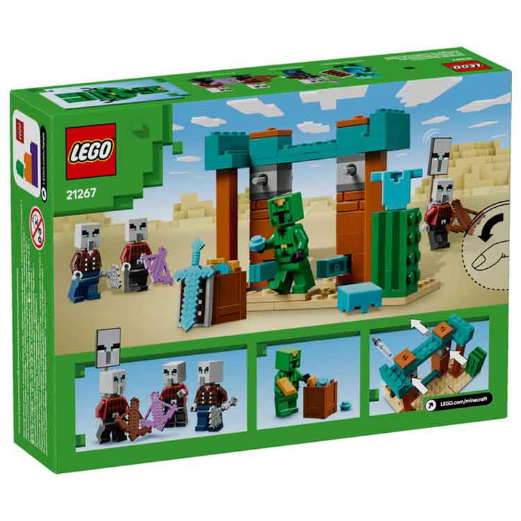 LEGO Minecraft 21267 The Illager Desert Patrol Building Set with Figures