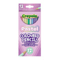 Crayola Pastel Coloured Pencils – 12 Pack Soft Lead Drawing Pencils