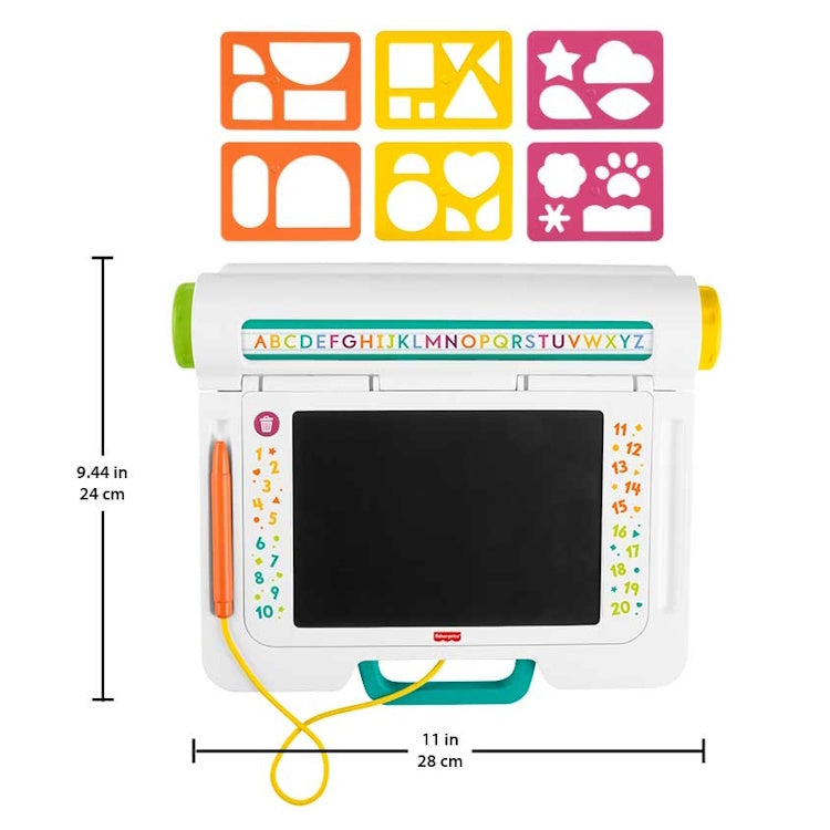 Fisher-Price Learn and Doodle Desk – Erasable Drawing Tablet for Kids