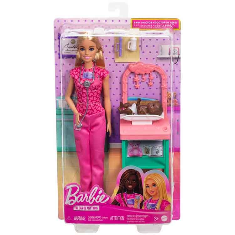 Barbie Baby Doctor Playset – Nurturing Career Doll with Accessories