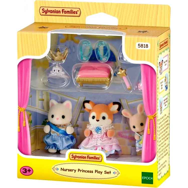 Sylvanian Families Nursery Princess Play Set – 3 Baby Figures & Props