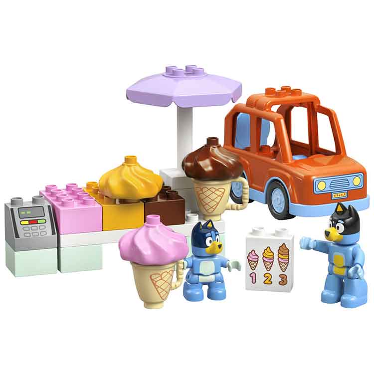 LEGO DUPLO Bluey Ice Cream Trip 10458 - Toddler Car Playset